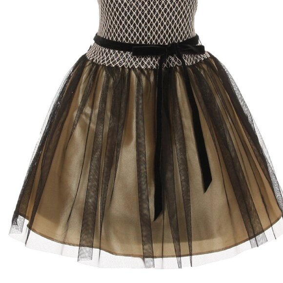 Short Sleeve Tulle Holiday Party Christmas Flower Girl Dress Sale Kids Toddler - Picture 5 of 6